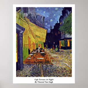 Poster Café Terrasse La Nuit Par Vincent Van Gogh