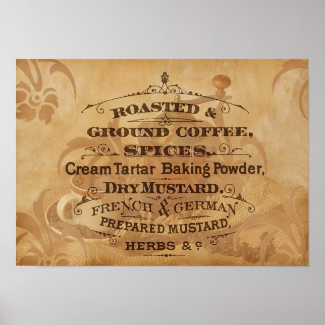 Poster Café vintage (Devant)