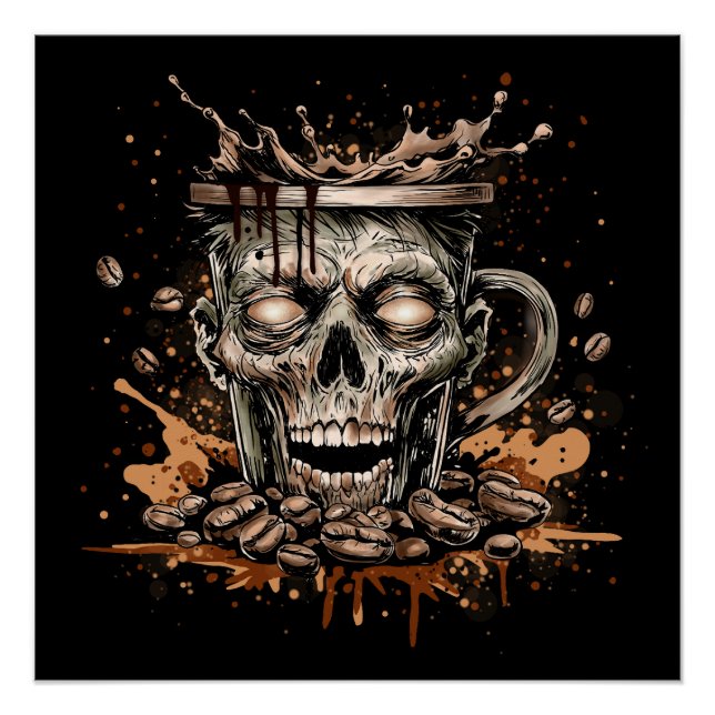 Poster Café Zombie (Devant)