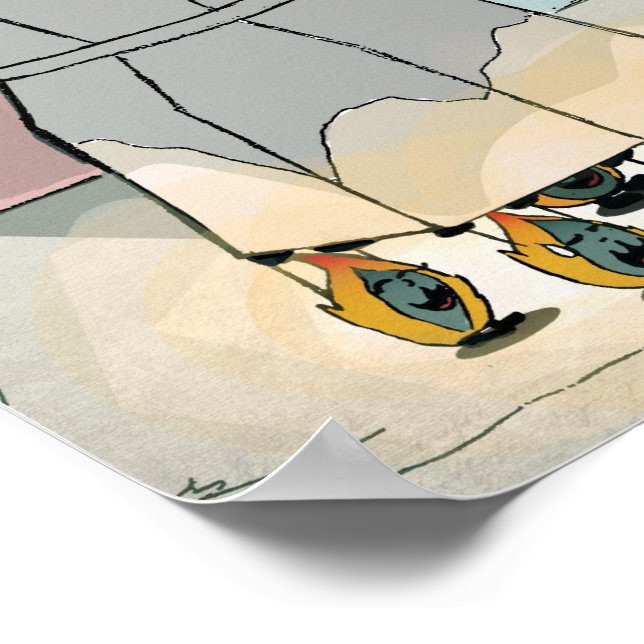 Poster Cafetière vintage (Coin)