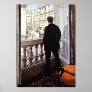 Poster Caillebotte - Young Man at his Window