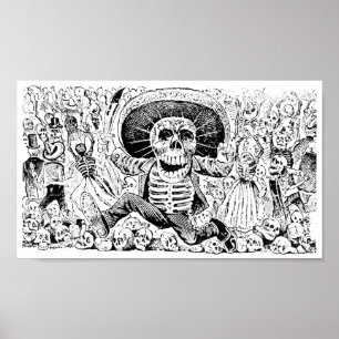 Poster Calavera Oaxaqueña par José Guadalupe Posada 1903