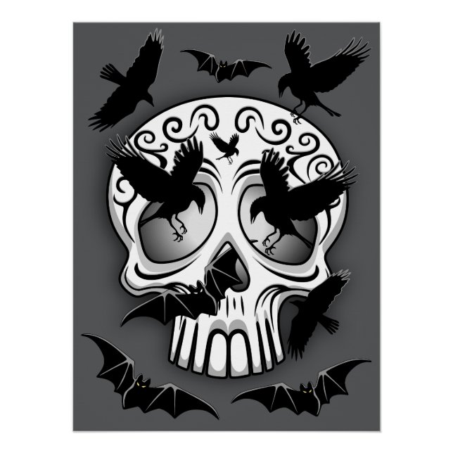 Poster Calaveras décoratives Halloween (Devant)