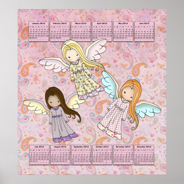 Poster Calendrier 2012 Trois Petits Anges (Devant)
