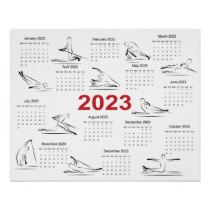 Poster Calendrier 2023 pour l'affiche d'instructeur Pilat