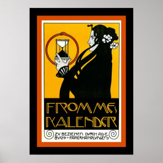 Poster Calendrier de Fromme ~ Publicité Vintage