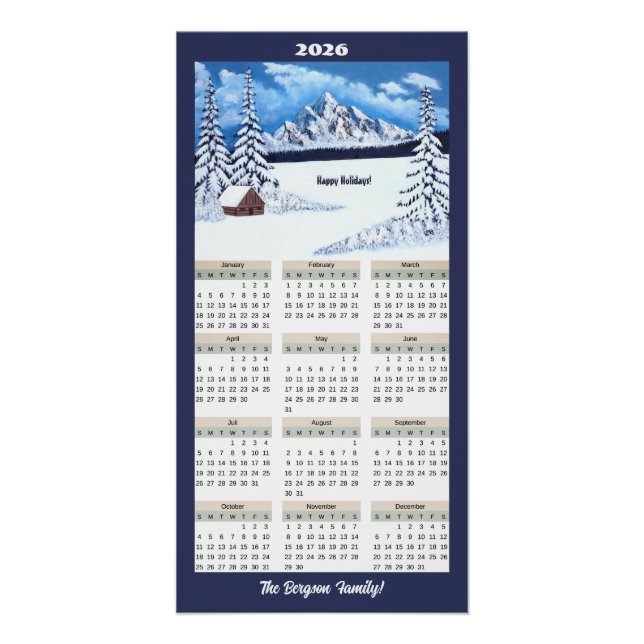 Poster Calendrier des merveilles hivernales 2026 (Devant)