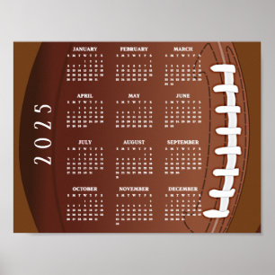 Poster Calendrier du football 2025