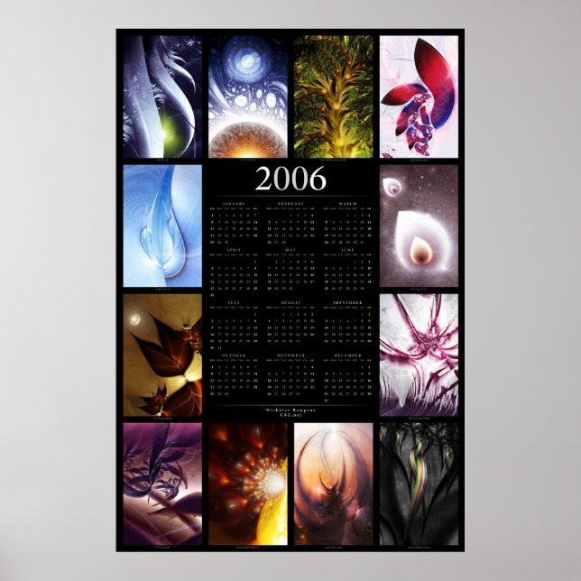 Poster Calendrier fractal 2006 (Devant)