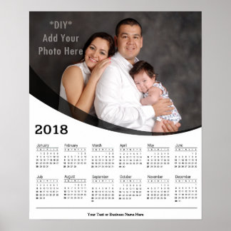 Poster Calendrier personnalisé avec photo 2018