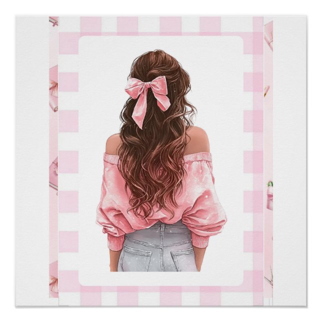 Poster Calendrier Petit Fille Rose 2026 (Devant)