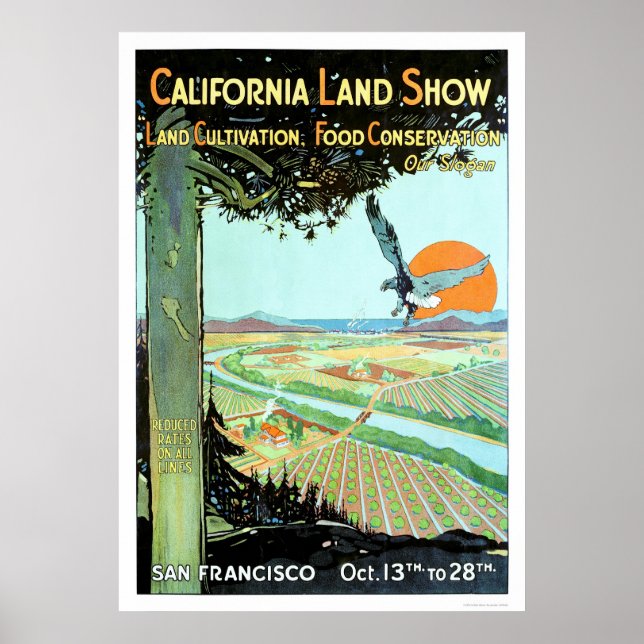 Poster California Land Show à San Francisco (Devant)