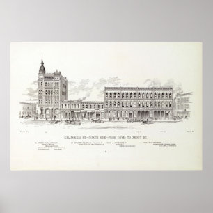 Poster Californie du nord Davis et Front