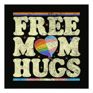 Poster Câlins Gratuits Maman Fierté Lgbt
