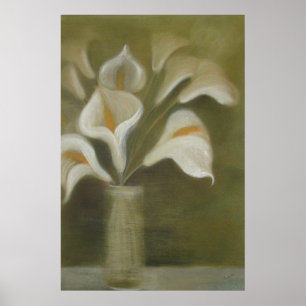 Poster Calla Coupe Les Fleurs Dans Un Vase Artistique Enc
