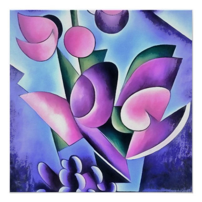 Poster Calla Lily Purple Sensation Art Abstrait (Devant)