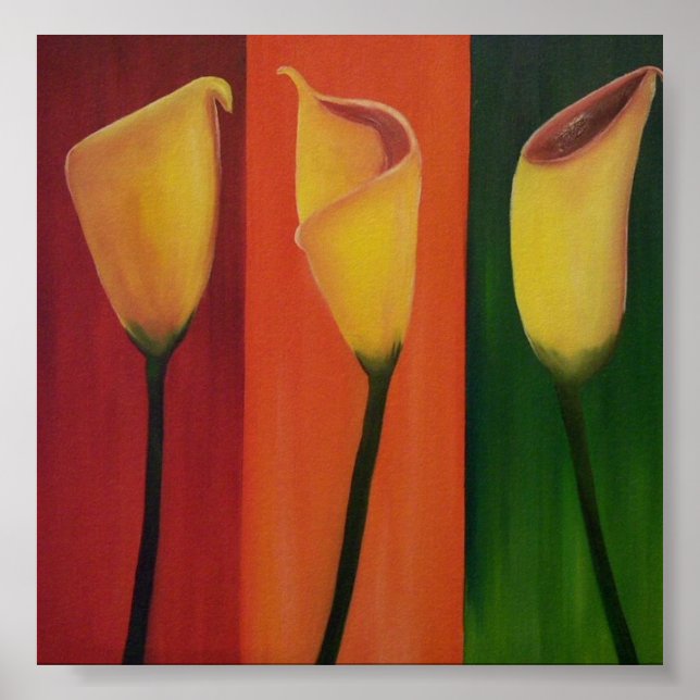 Poster Callas à l'huile (Devant)