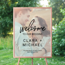 Calligraphie fantaisiste Photo décolorée Bienvenue