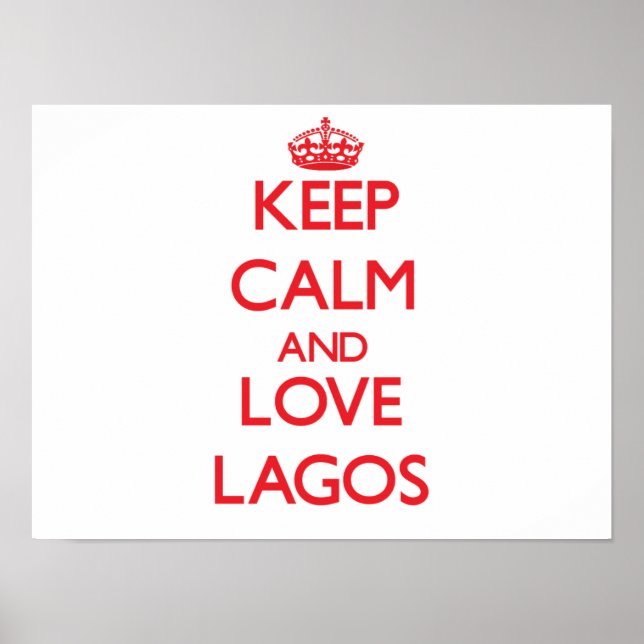 Poster Calme et amour Lagos (Devant)