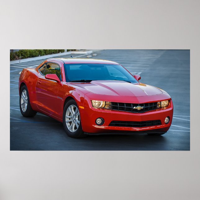 Poster Camaro Chevrolet Rouge 2013 (Devant)