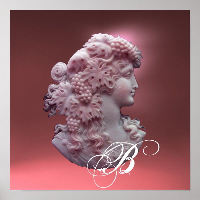 POSTER CAMEO ANTIQUE, DAME AVEC MONOGRAMME DE PÂTES (Devant)