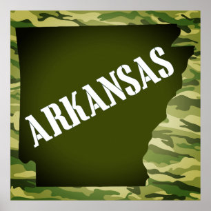 Poster Caméra Silhouette de l'État de l'Arkansas