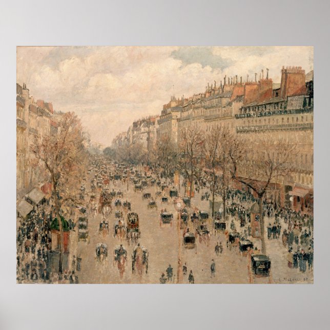 Poster Camille Pissaro - Boulevard Monmartre Paris 1897 (Devant)