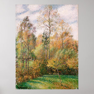Poster Camille Pissarro - Automne, Poplars, Eragny