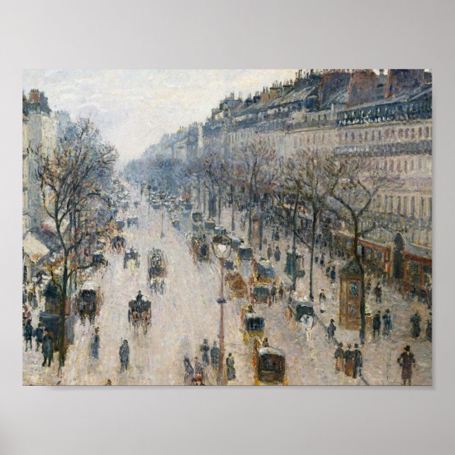Poster Camille Pissarro - Boulevard Montmartre (Devant)