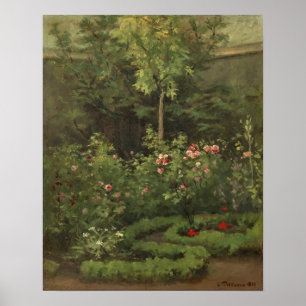Poster Camille Pissarro   Un jardin Rose