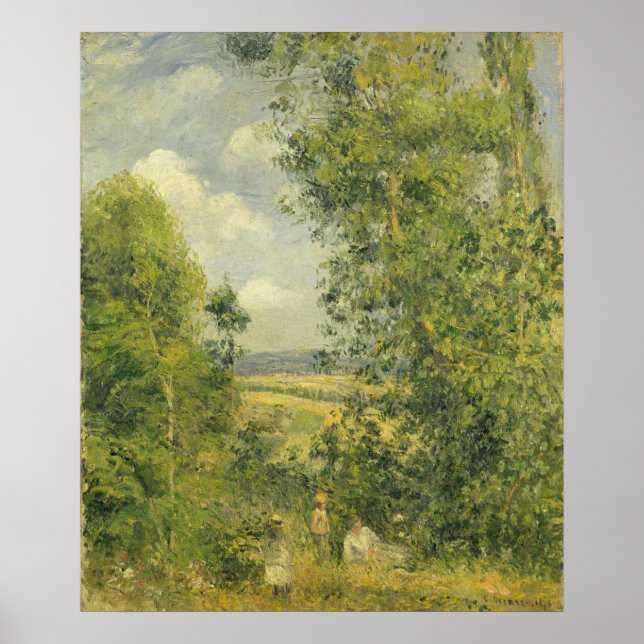 Poster Camille Pissarro | Un repos dans le pré (Devant)