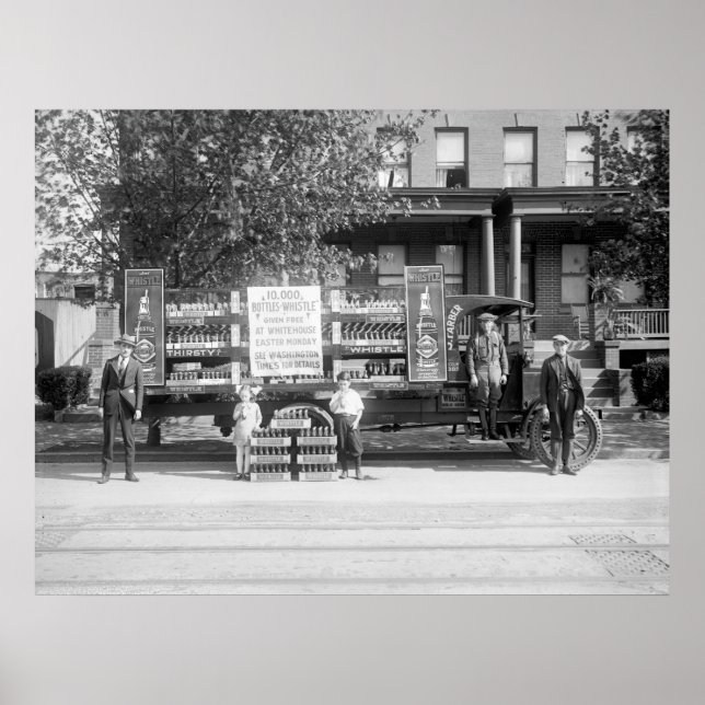 Poster Camion Soda Pop Delivery, début des années 1920 (Devant)