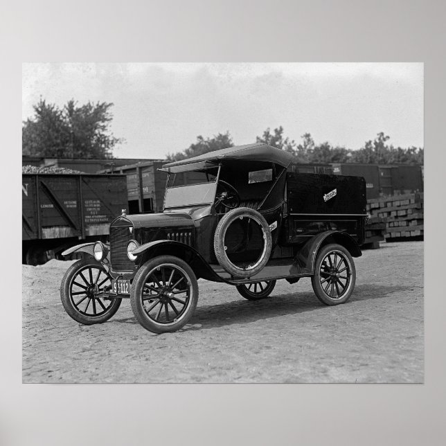 Poster Camionnette Ford Modèle T, 1925. Photo ancienne (Devant)