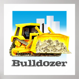 Poster Camions de construction pour enfants géants - Bull