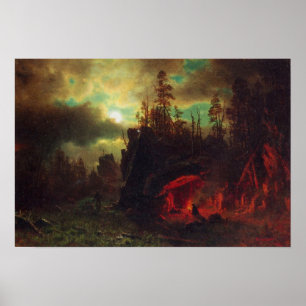 Poster Camp d'Albert Bierstadt-Trapper