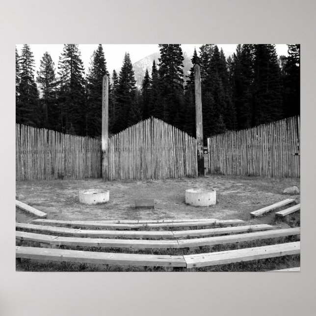 Poster Camp Fire Bowl BW (Devant)