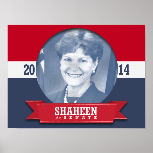 POSTER CAMPAGNE JEANNE SHAHEEN (Devant)