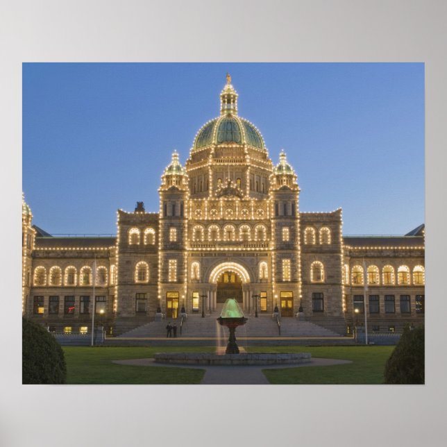 Poster Canada, BC, Victoria, bâtiment de la législature d (Devant)