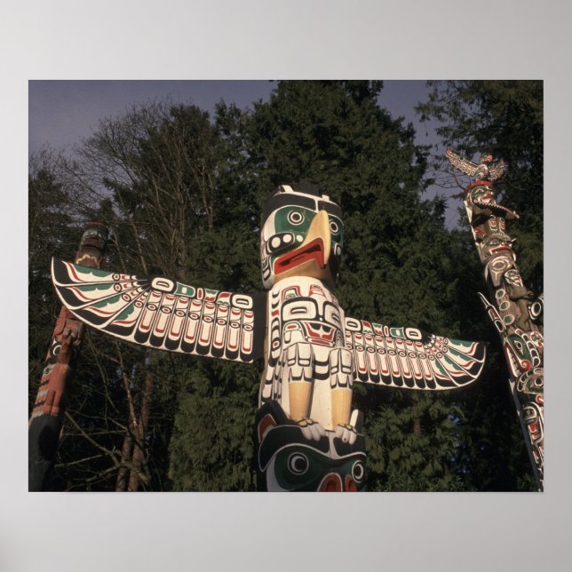 Poster Canada, British Columbia, Vancouver.  Native (Devant)