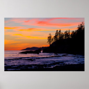 Poster Canada, réserve de parc national Pacific Rim, Oue