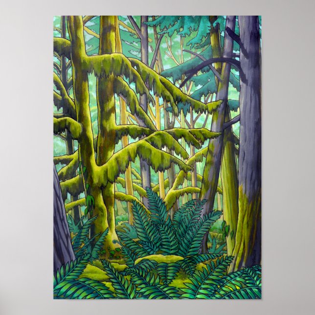 Poster canadien de peinture paysagère par Kim Hunt (Devant)