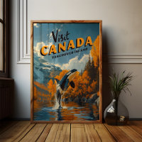 Poster canadien Orca - Vancouver Island Art