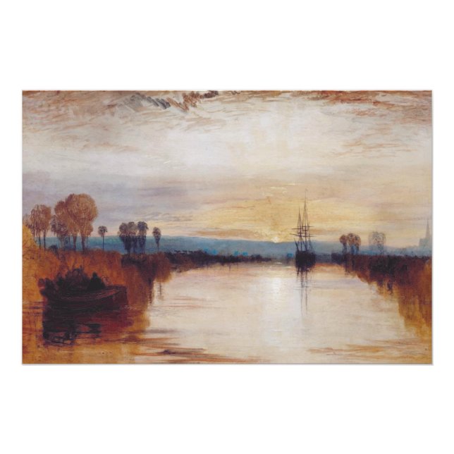 Poster Canal de Chichester par Joseph William Turner (Devant)