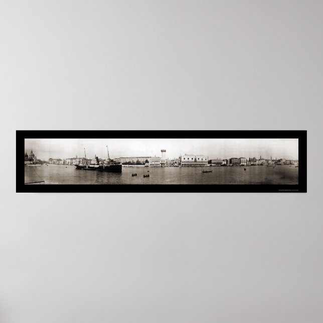 Poster Canal de Venise Italie Photo 1909 (Devant)