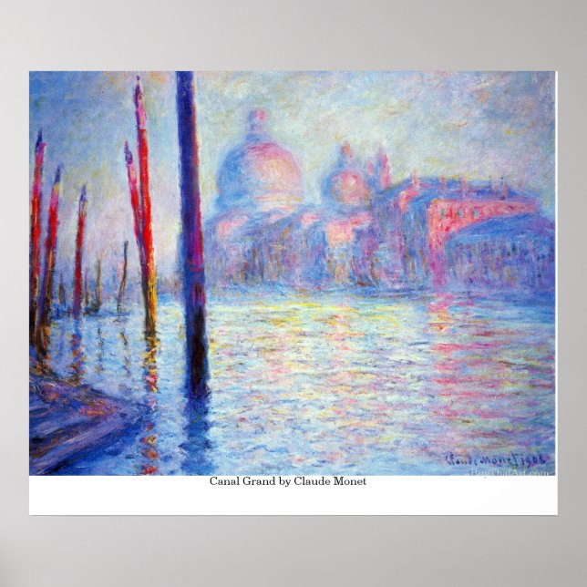Poster Canal Grand par Claude Monet (Devant)