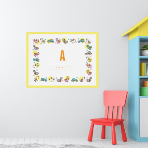 Poster Canards Bébés Ludiques Enfants Monogramme Art Mura