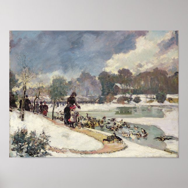 Poster Canards dans le bois de Boulogne (Devant)