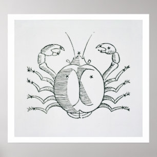 Poster Cancer (le crabe) une illustration de la poésie