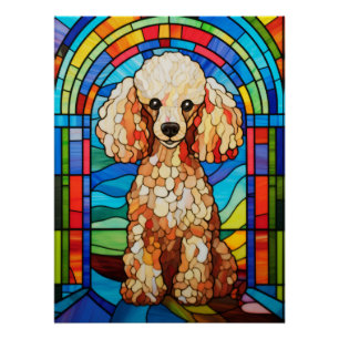 Poster Caniche crème