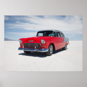 Poster canne à chaleur à chevy, tige de rue, "tri cinq"